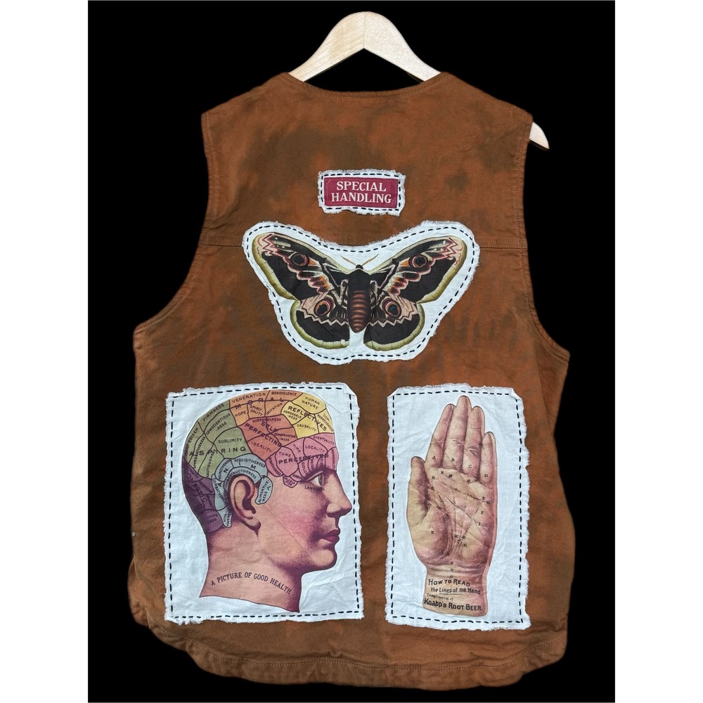 Carhartt Utility‎ Vest M relaxed – Upcycled Moth Curiosity Cabinet Vest